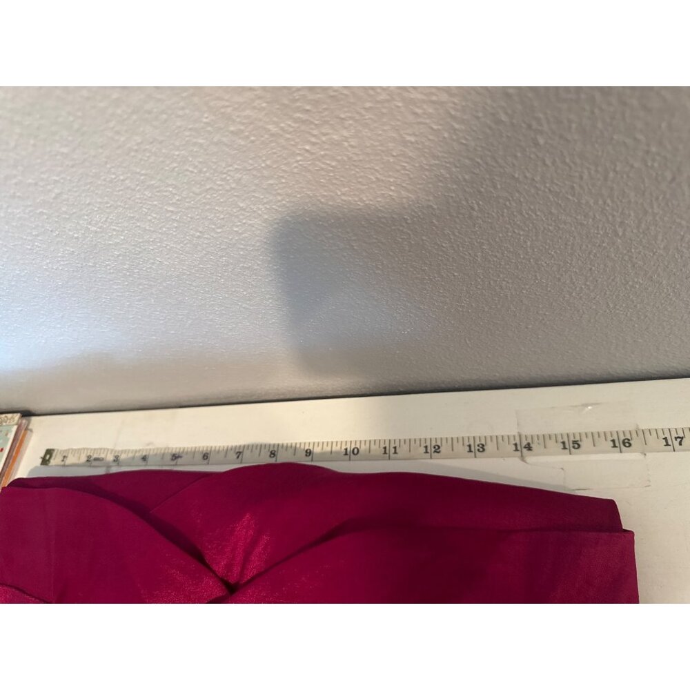 Forever 21 Mini Dress Sz L Magenta Prom Cocktail Party One-Shoulder Glam Flirty - Picture 5 of 8